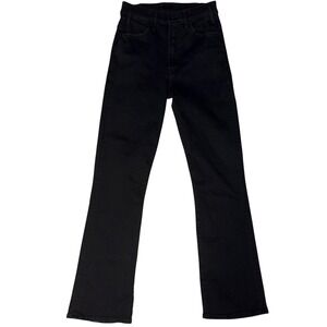 Mother The Hustler Ankle Jeans 25 Black High Rise Flare Not Guilty Designer